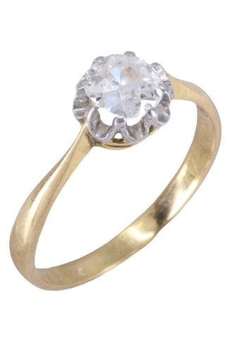 Bague SOLITAIRE ANCIEN DIAMANT 0.40 CARAT 58 Facettes 081871