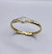Bracelet Bracelet jonc or jaune et diamants 58 Facettes
