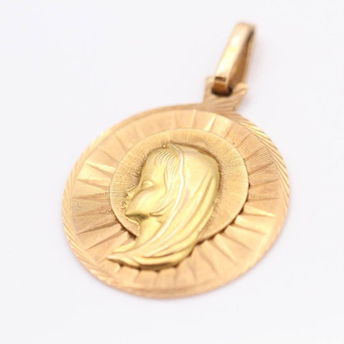 Pendentif Médaille d'or fille vierge 58 Facettes E359026A