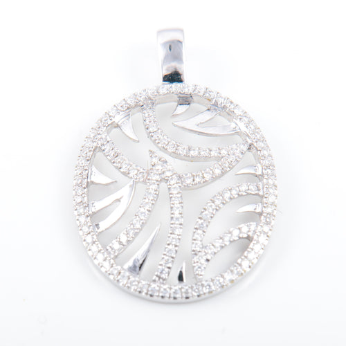 Pendentif Pendentif or blanc et diamants 58 Facettes
