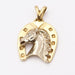 Horseshoe pendant in 18k gold with horse pendant 58 Facettes E359872