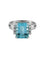 Bague 52 Bague Topaze bleue Diamants 58 Facettes
