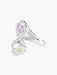 Bague 52 Bague Toi & Moi Saphirs rose et jaune 58 Facettes