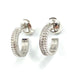 Boucheron earrings. Quatre Radiant Edition Collection, white gold and diamond hoop earrings 58 Facettes