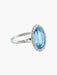 Ring 51.5 Art Deco ring White gold Synthetic sapphire Diamonds 58 Facettes