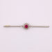 Brooch Arte Deco brooch in 2 golds, synthetic ruby ​​on round head 58 Facettes