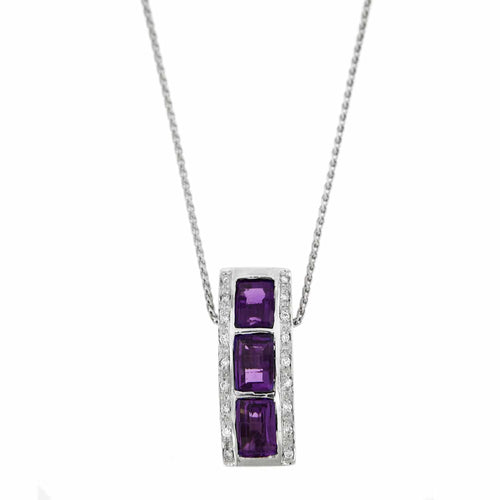Collier Collier améthystes diamants 58 Facettes 23302