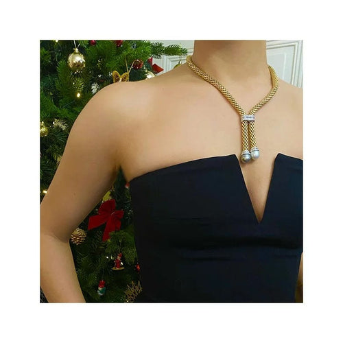 Collier Collier diamants 1.44 carat et perles 2 ors 58 Facettes 234118