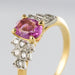 Bague 50 Bague saphir rose et diamants brillants 58 Facettes G49-8184685-50-1