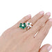 Ring 50 “Toi & Moi” ring in platinum, diamonds, emeralds. 58 Facettes 33121