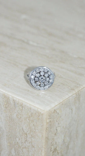 Bague 55 Bague ronde Or blanc Platine Diamants 58 Facettes