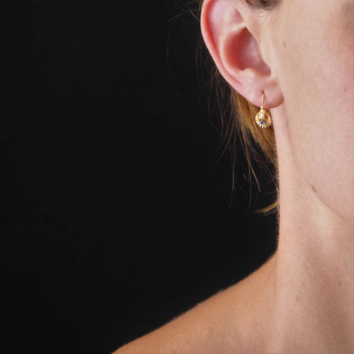 Boucles d'oreilles Dormeuses saphirs et or 58 Facettes 21-009B