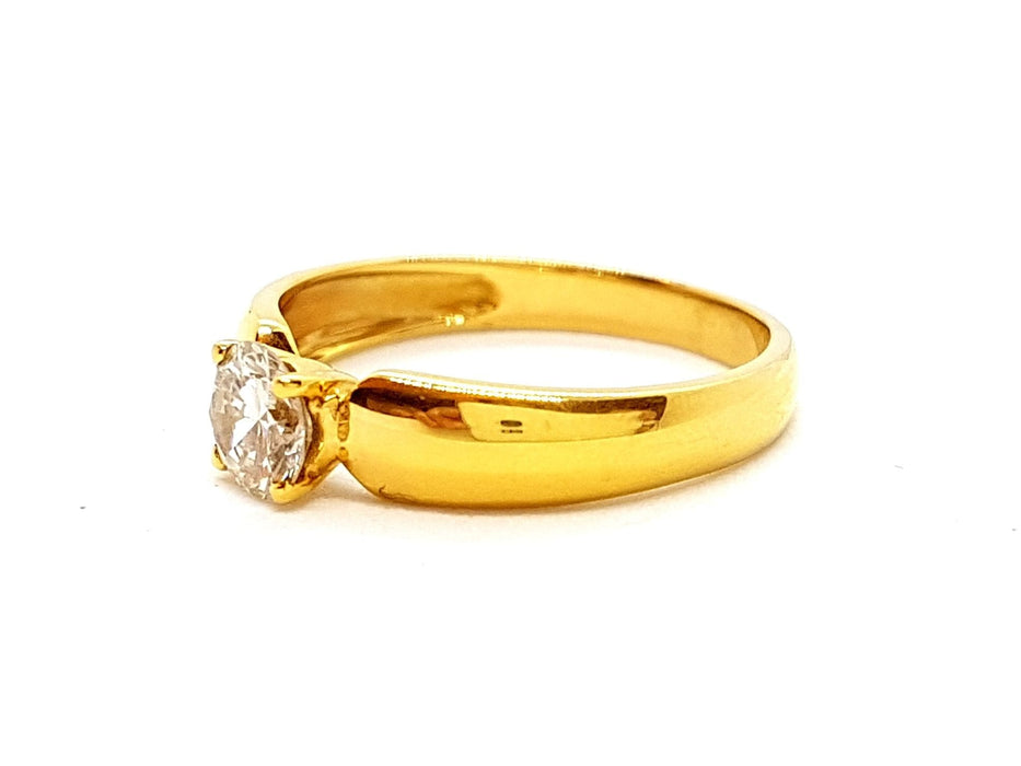 Bague 55 Bague Solitaire Or jaune Diamant 58 Facettes 06362CD