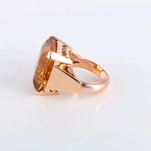 Bague Bague Cocktail Citrine rectangle 58 Facettes