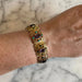 Bracelet Old bracelet Yellow gold Amethysts Turquoises 58 Facettes REF2224-24