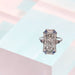 Ring 55 Art Deco ring in platinum and diamonds 58 Facettes 16342-0163