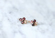 Boucles d'oreilles Boucles d'oreilles trèfles or rose et grenats 58 Facettes