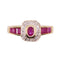 Bague Bague Octogonale Rubis et Diamants 58 Facettes
