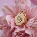 Antique rose gold chiseled diamond medallion pendant 58 Facettes 19-631A