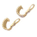 Yellow gold ear clip earrings, diamonds. 58 Facettes 32853