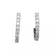 Earrings Pair of small hoop earrings in white gold, diamonds. 58 Facettes 33195