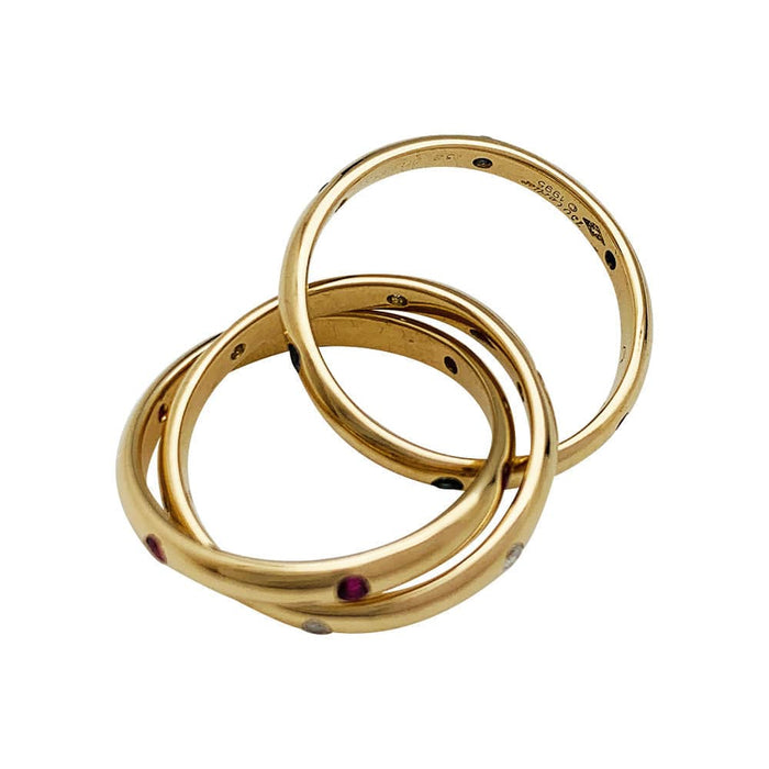 Bague 52 Bague Cartier, "Constellation", or jaune, saphirs, diamants, rubis. 58 Facettes 30867