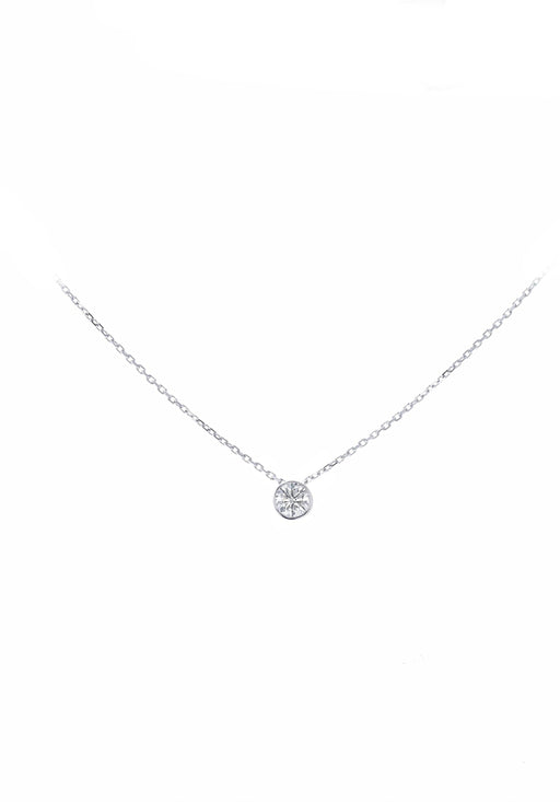 Collier Collier BIJOU PRECIEUX Pendentif diamant en Or Blanc 58 Facettes 56690-52032