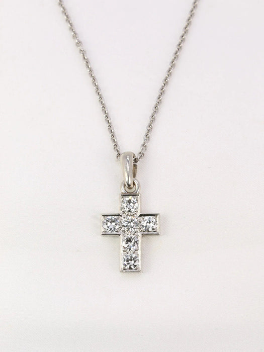 Pendentif Pendentif croix vintage diamants 58 Facettes J82