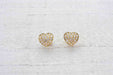 Earrings Diamond heart earrings in 18k yellow gold 58 Facettes 24110