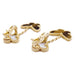 Earrings Van Cleef & Arpels "Lucky Alhambra" earrings in yellow gold, white mother-of-pearl, tiger's eye. 58 Facettes 33555