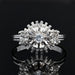 Ring 53 Retro white sapphires ring 58 Facettes 19-521B