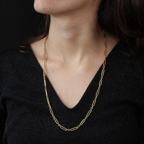 Collier Chaine ancienne maille baton 58 Facettes 21-585