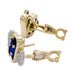Boucles d'oreilles Boucles d'oreilles vintage, or jaune, lapis lazuli, diamants. 58 Facettes 32311