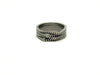 Ring 52 REPOSSI anti-iron ring 4 rows 18k black gold and diamonds 1.55cts t52 58 Facettes 243552