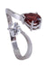 Ring 58 “Toi et Moi” ring White gold Garnet Diamond 58 Facettes 075391