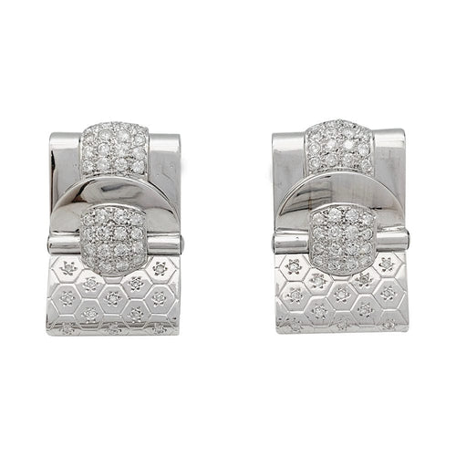 Broche Broches Tank en or blanc et diamants. 58 Facettes 31631