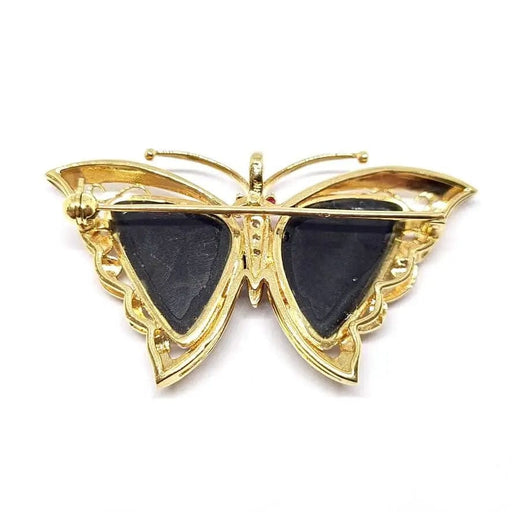 Broche Broche/pendentif papillon Rubis, Diamants et Onyx 58 Facettes