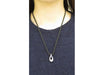 FRED necklace necklace pendant movement 18k white gold diamond black cord t50 58 Facettes 250364