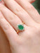 Ring 63 Marguerite ring Yellow gold Oval emerald Diamonds 58 Facettes J205