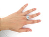 Ring 53 ISABELLE LANGLOIS solitaire cushion ring 53 topaz white gold diamond 58 Facettes 254238