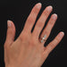 Ring 55 Old fine pearl and pear diamond ring 58 Facettes 21-174-55