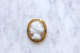 Antique brooch in yellow gold and agate cameo 58 Facettes