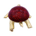 Brooch Boucheron brooch, "Tortoise", yellow gold, enamel, ruby. 58 Facettes 33291