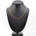 Yellow gold chain necklace with curb chain 58 Facettes 16-389A