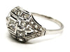 Ring 54 Art deco ring White gold Diamond 58 Facettes 1660399CN