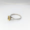 Bague Solitaire en or blanc diamants et saphir jaune 58 Facettes 21260