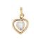 Pendentif Pendentif or jaune coeur et perle baroque 58 Facettes CVP55