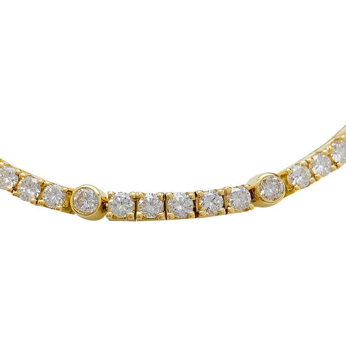 Bracelet Bracelet ligne diamants or jaune. 58 Facettes 30901