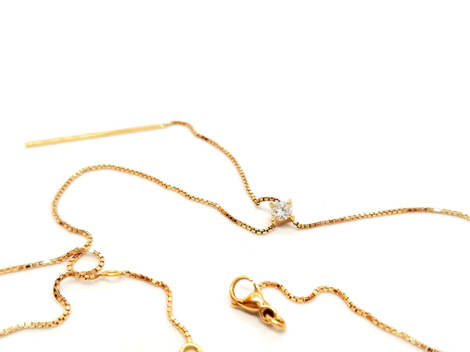 Collier Collier Or rose Diamant 58 Facettes 578809RV