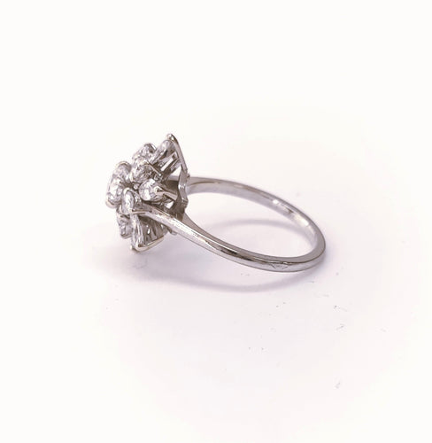 Bague Bague flocon en Or blanc & diamants 58 Facettes FA-Flocon